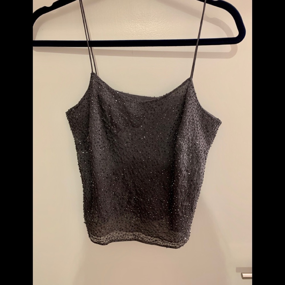 Ann Taylor Slinky sparkle cami tank